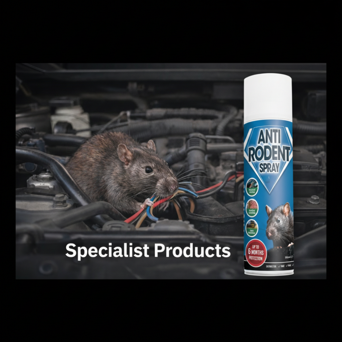 Rat Mouse Anti Chew Spray. Stops Rodents chewing